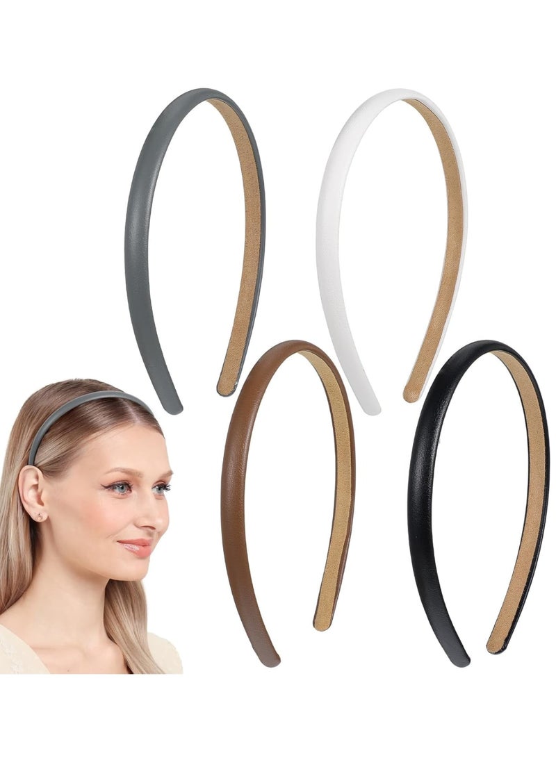 SYOSI Skinny Headbands for Women, 4 Pack Non-Slip Stretch Hair Bands, Slim and Comfortable Headband Set for Casual, Office and Daily Stylish Wear, Suitable for All Hair Types - Image 1