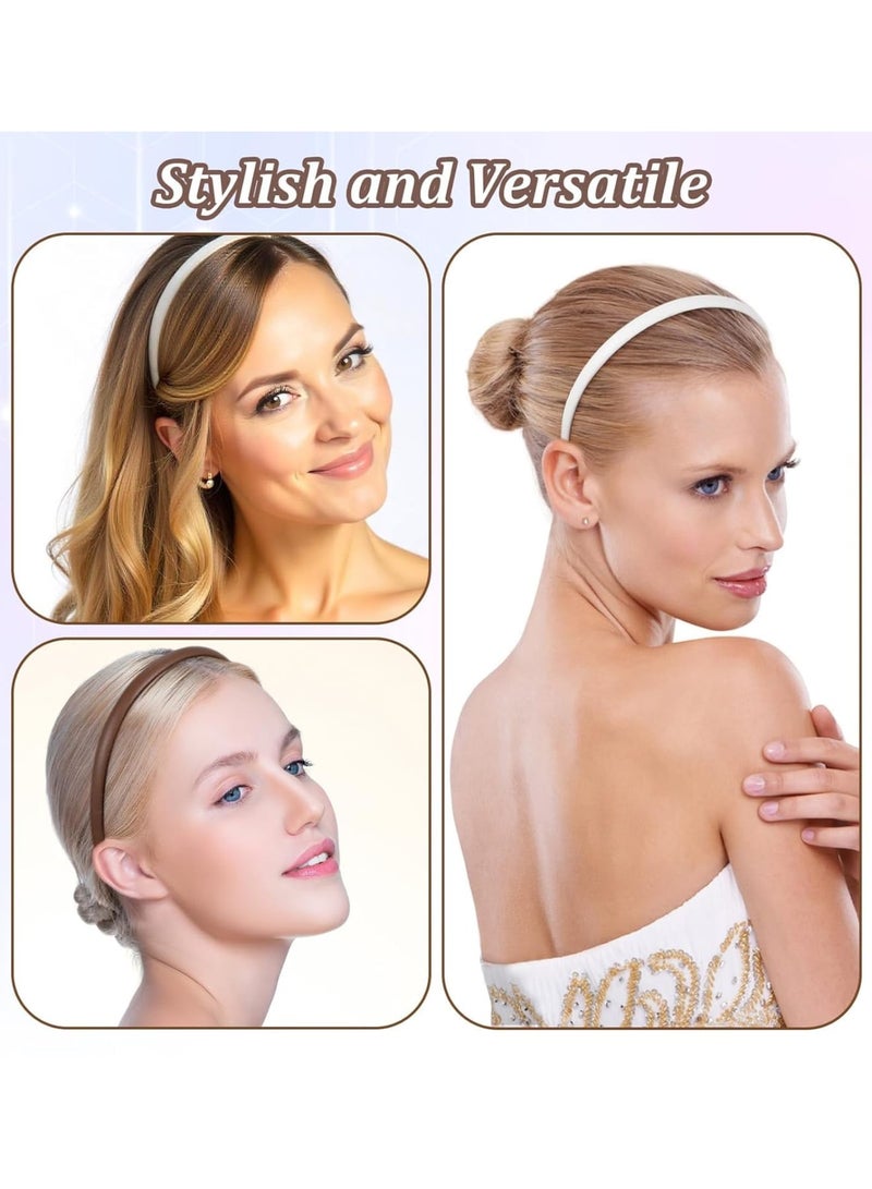 SYOSI Skinny Headbands for Women, 4 Pack Non-Slip Stretch Hair Bands, Slim and Comfortable Headband Set for Casual, Office and Daily Stylish Wear, Suitable for All Hair Types - Image 2