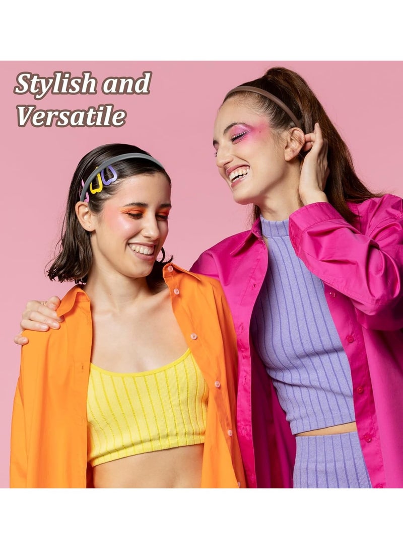 SYOSI Skinny Headbands for Women, 4 Pack Non-Slip Stretch Hair Bands, Slim and Comfortable Headband Set for Casual, Office and Daily Stylish Wear, Suitable for All Hair Types - Image 4