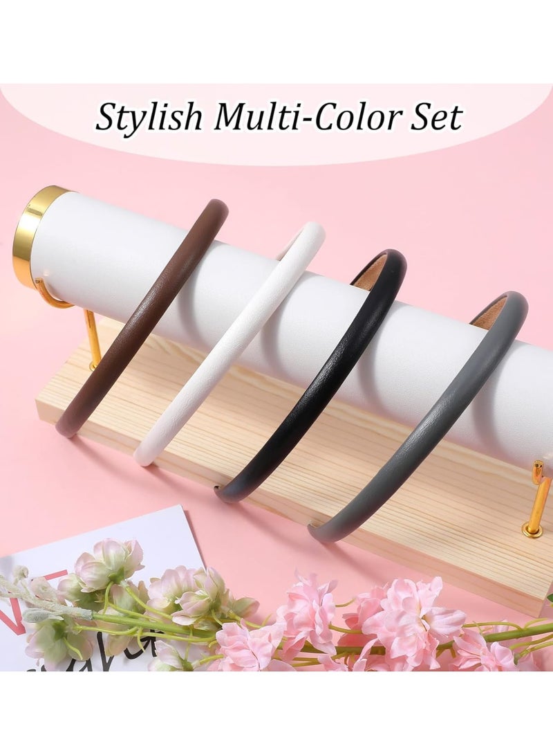 SYOSI Skinny Headbands for Women, 4 Pack Non-Slip Stretch Hair Bands, Slim and Comfortable Headband Set for Casual, Office and Daily Stylish Wear, Suitable for All Hair Types - Image 5