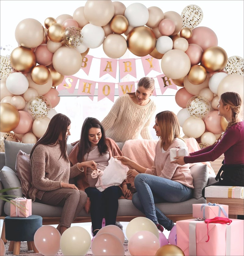 YOURS DECOR Balloon Decoration Kit - 57 Pcs Golden Chrome, Pink & White Balloons for Birthday, Weddings, Anniversary & Events Garland Set | Birthday Decoration Items for Kids & Adults - Image 5