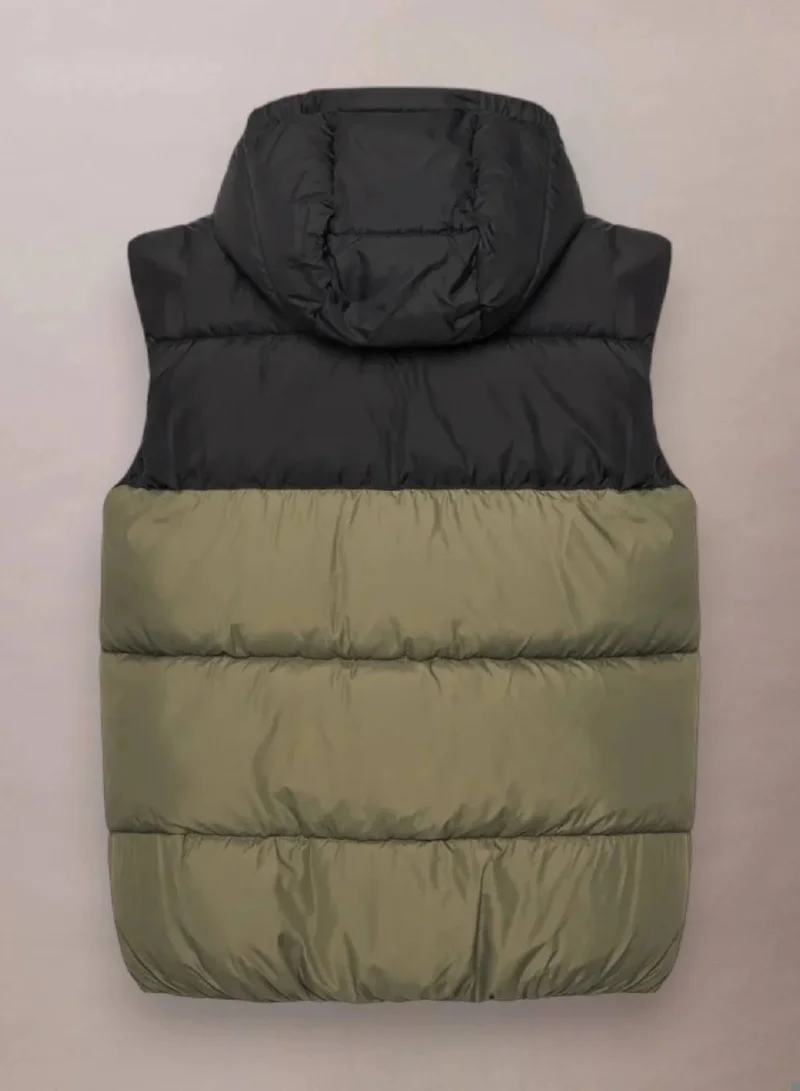 Calvin Klein Jeans Dusty Olive/ Black Puffer Vest for Men | Best Price UAE