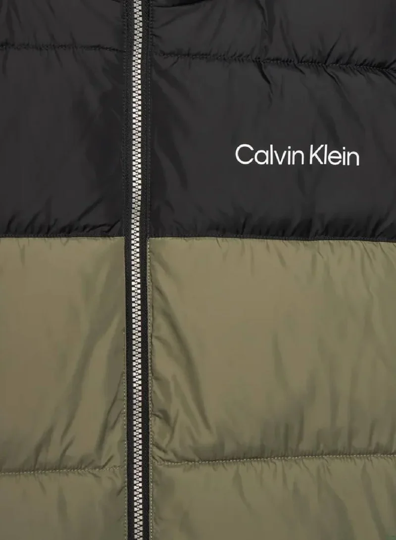 Calvin Klein Jeans Dusty Olive/ Black Puffer Vest for Men | Best Price UAE