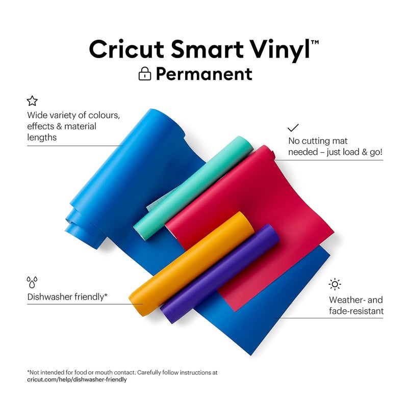 Cricut Smart Vinyl Permanent 33x640cm 1 sheet (Black) - Image 2