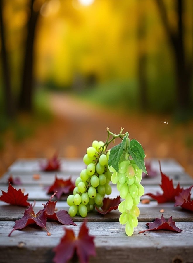 WLngtv 1 Bunches Green Artificial Grapes Plastic Hanging Grapes Decorative Fake Faux Fruit Centerpieces Props Simulated Fruit Ornaments for Home Kitchen - Image 2