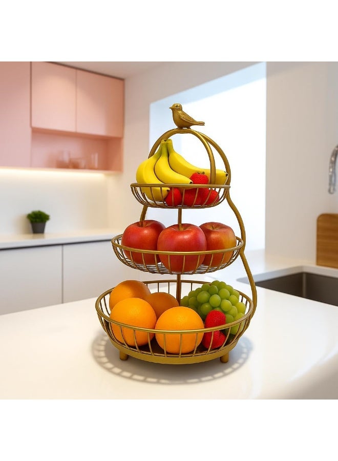 BS B&S 3-Tier Metal Fruit Basket Stand - Image 3