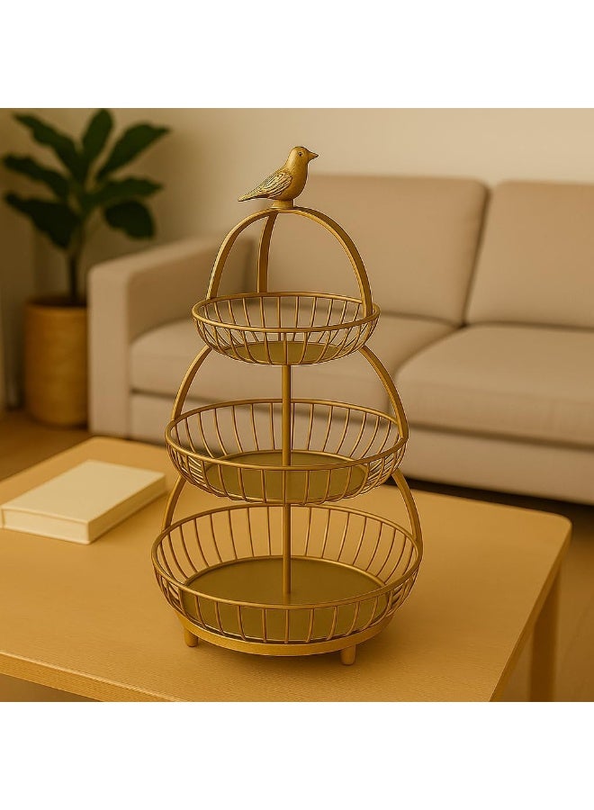 BS B&S 3-Tier Metal Fruit Basket Stand - Image 2
