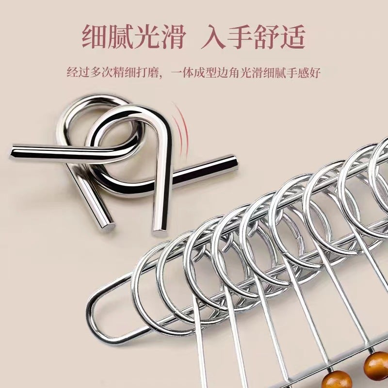 Intellectual Unlocking 8-Piece Set Abc Unlocking Nine-Link Intellectual Buckle 30-Piece Set Educational Metal Toys Dropshipping - Image 3