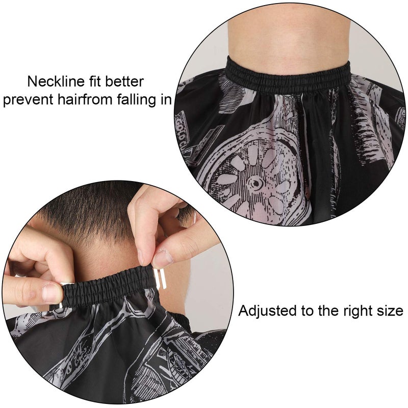SATINIOR 6 Pcs Professional Salon Barber Capes Waterproof Hair Cutting Capes with Neck Duster and Combs Brush with Adjustable Snap Closure for Women Men Hair Stylist Salon Barbershop Hairdressing - Image 2