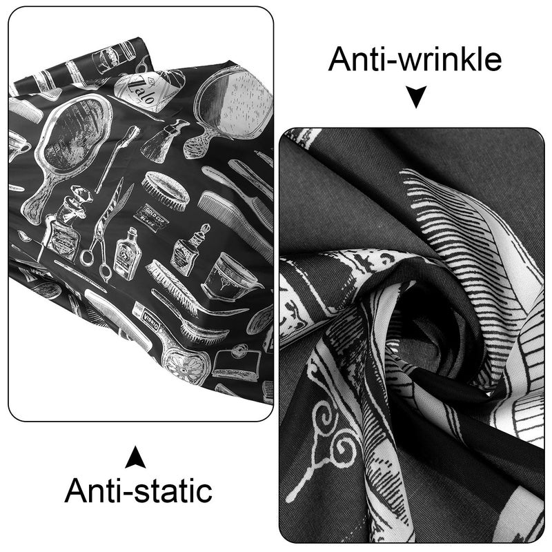 SATINIOR 6 Pcs Professional Salon Barber Capes Waterproof Hair Cutting Capes with Neck Duster and Combs Brush with Adjustable Snap Closure for Women Men Hair Stylist Salon Barbershop Hairdressing - Image 4