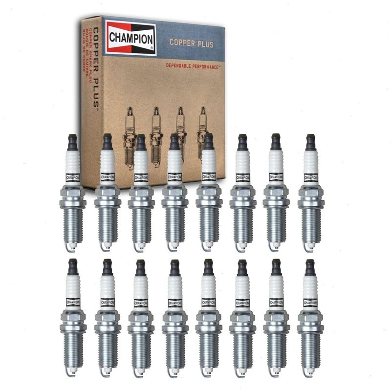16 pc Champion Copper Plus Spark Plugs compatible with Chrysler 300 57L V8 20092019