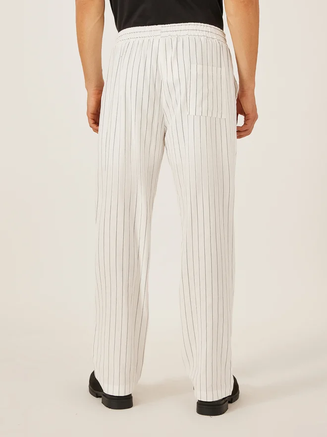 Styli Styli Striped Drawstring Waist Relaxed Fit Pants with Pockets