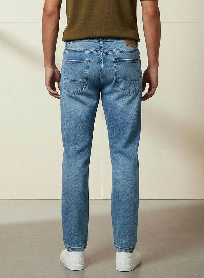 Splash FAV  Men Tapered Fit Flexi Waist Jeans for Men | Best Price UAE
