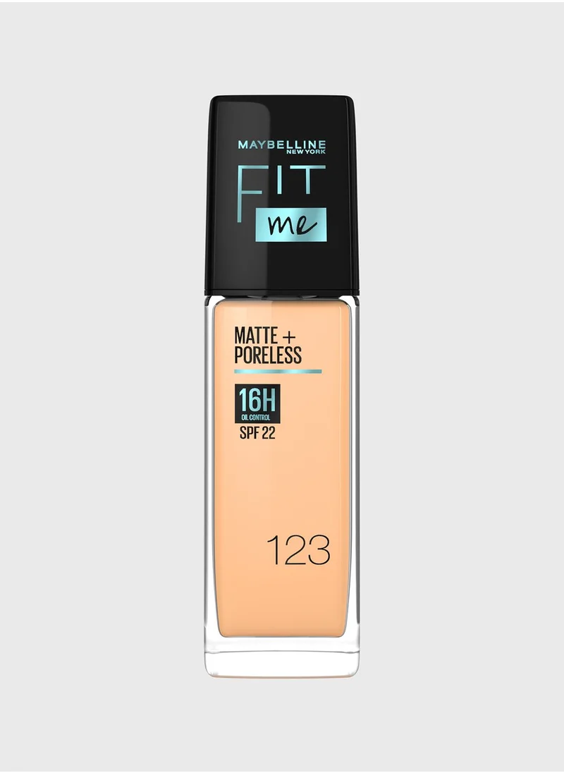 MAYBELLINE NEW YORK Fit Me Foundation Matte Poreless Normal To Oily  123