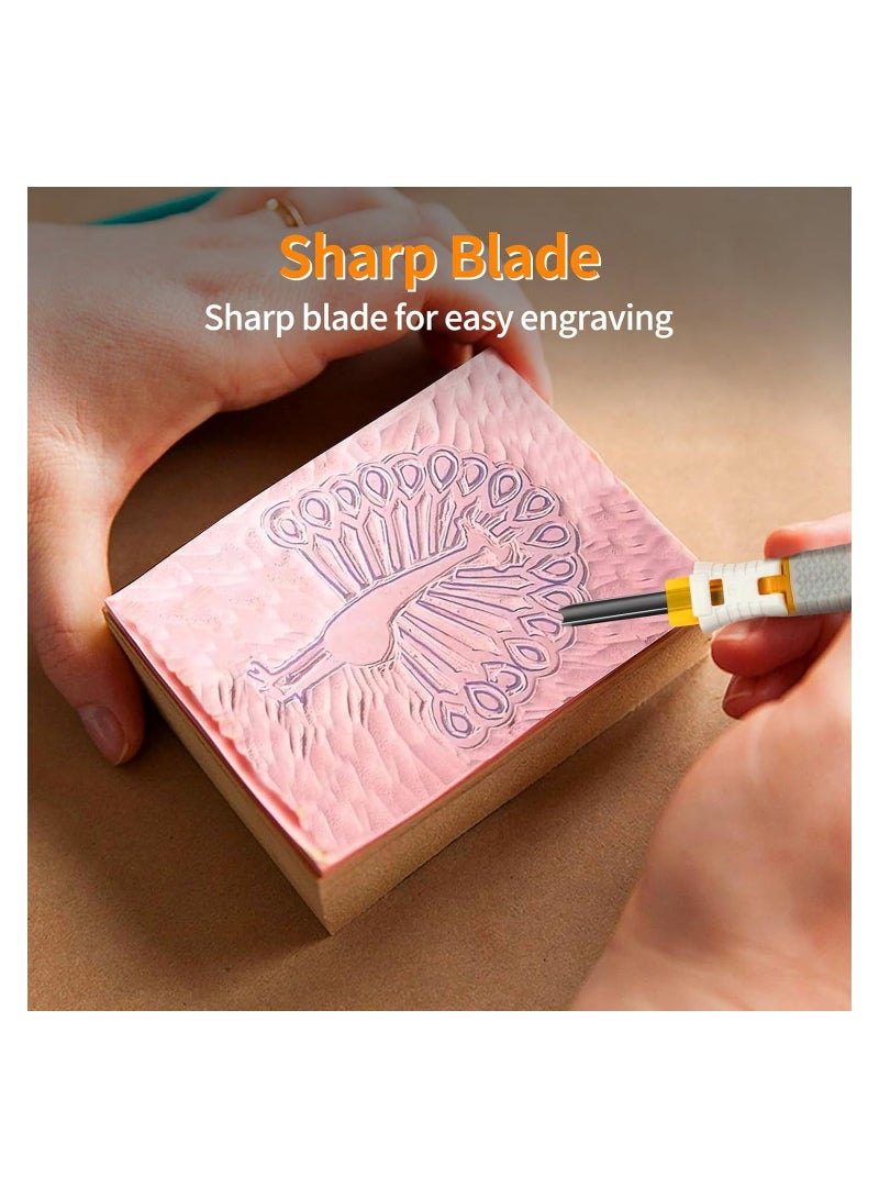 SYOSI Wood Carving Tools Kit, Wood Carving Knife Sculpting Kit, for Beginners, Hobbyists, Professionals, Artists, and DIY Art Work, Cutting, Carving, Knife Sculpture, Wood Whittling Kit, Wood Carving Set - Image 3