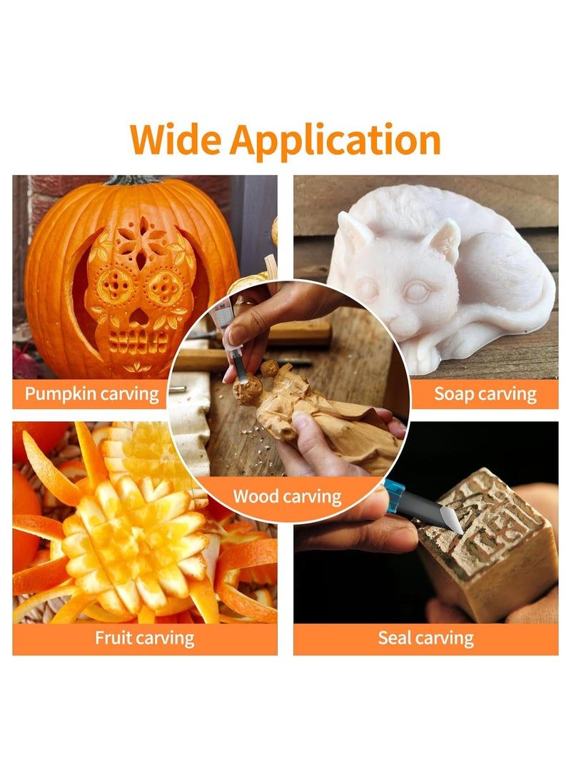 SYOSI Wood Carving Tools Kit, Wood Carving Knife Sculpting Kit, for Beginners, Hobbyists, Professionals, Artists, and DIY Art Work, Cutting, Carving, Knife Sculpture, Wood Whittling Kit, Wood Carving Set - Image 4