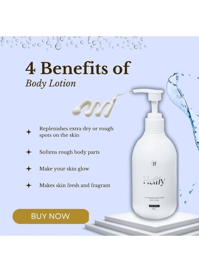 HALLY غسول هالي لتبييض الجسم لوشن ، لوشن الجسم هالي نيكوتيناميد 250 مل - Image 2