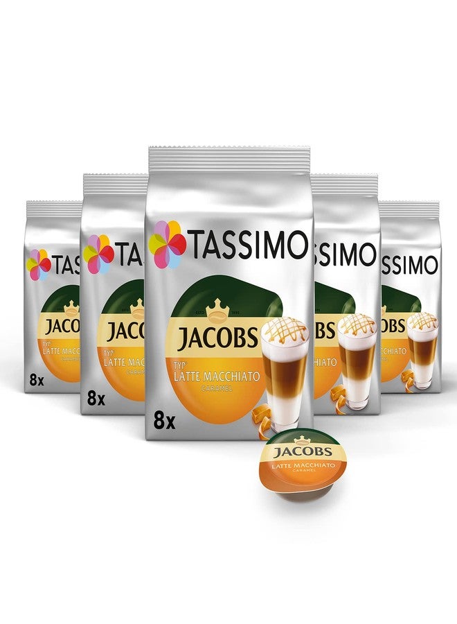 Tassimo Jacobs Latte Macchiato caramel, 5er Pack (5 x 268 g) - Image 1
