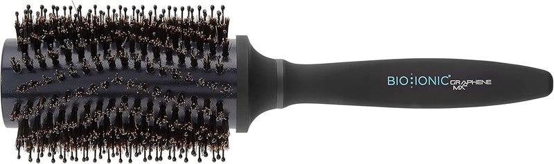 BIO IONIC فرشاة تصفيف الشعر بيو أيونيك من شعر الخنزير بفضل شعيرات الخنزير الفاخرة لتصفيف الشعر بسهولة وزيادة اللمعان والنعومة كبيرة جداً - Image 1