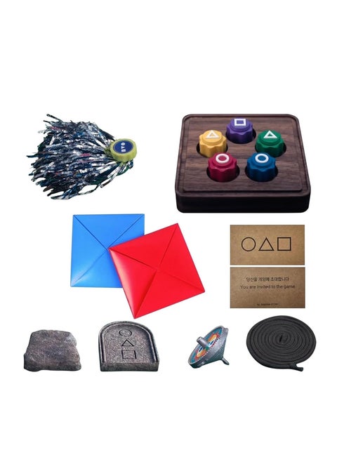Korean Traditional Play Game, Korean Folk Game Set - Gong-gi, Biseokchigi, Jebi chagi, Paeng-y, DDAKJI Game Set, Family Travel Game (1 set)