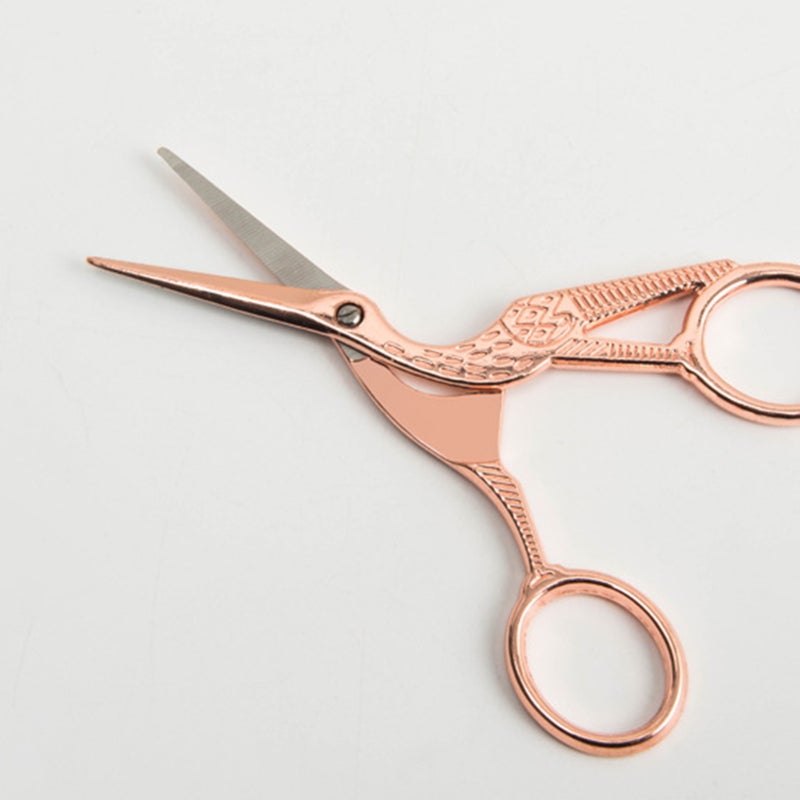 Precision Scissors 4.5Inch Stainless Steel Gold Finish - Durable Ergonomic Bending Handle Crafting Tool for Sewing Diy Home Office Use - Image 5