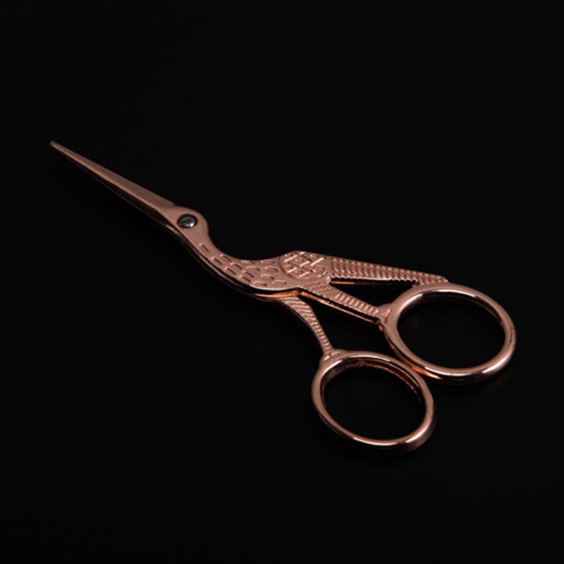 Precision Scissors 4.5Inch Stainless Steel Gold Finish - Durable Ergonomic Bending Handle Crafting Tool for Sewing Diy Home Office Use - Image 3