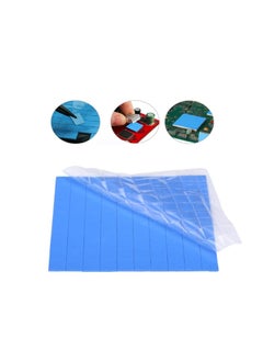 Generic Cooling Thermal Pad, Blue Soft Silicone Thermal Conductive Pads Heatsink IC Chipset Fit for Northbridge SSD CPU GPU LED Cooling Soft insulating gasket silicone thermal pad (100pcs 10x10x1mm)  - Image 3