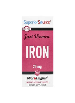 Superior Source Superior Source, Just Women, Iron, 25 mg, 90 MicroLingual® Instant Dissolve Tablets  - Image 1