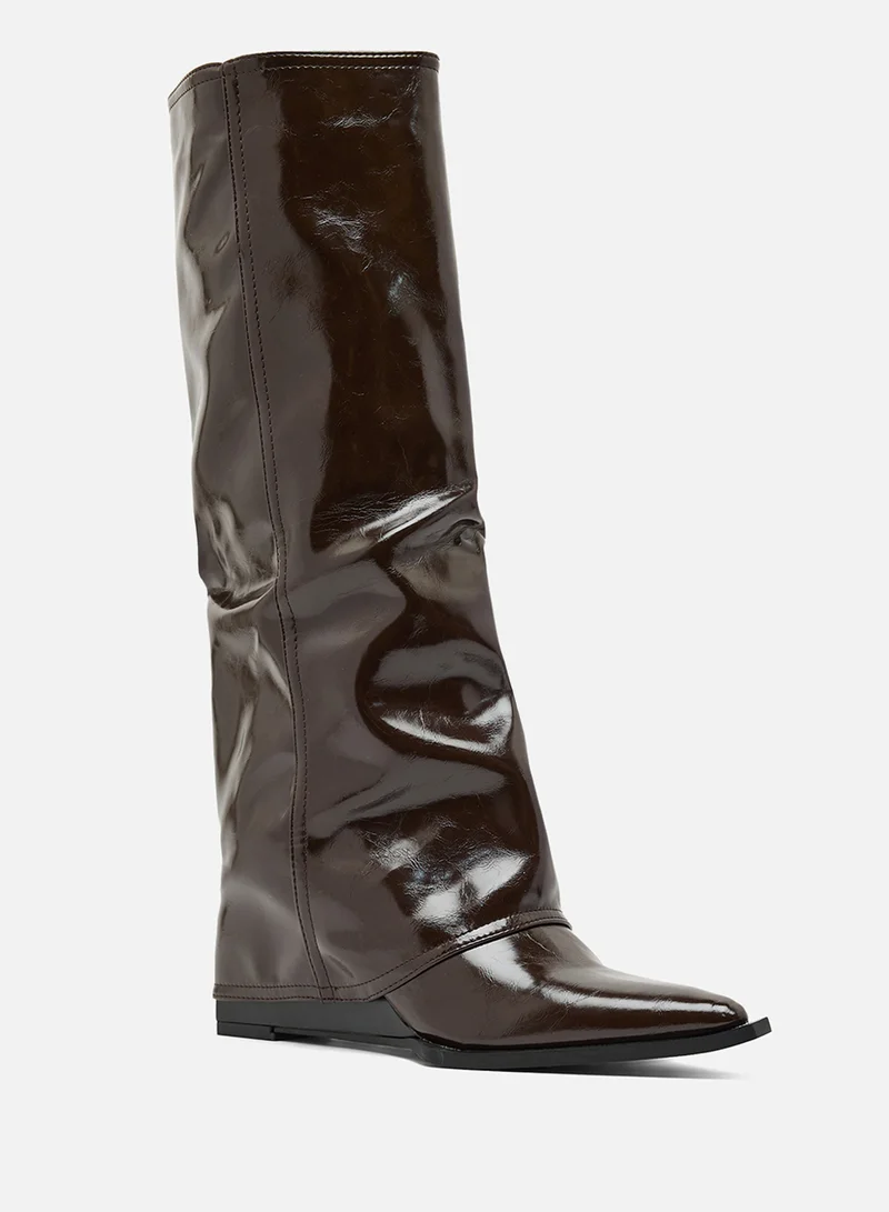 Ginger Pointed Toe Plaform Knee Boots