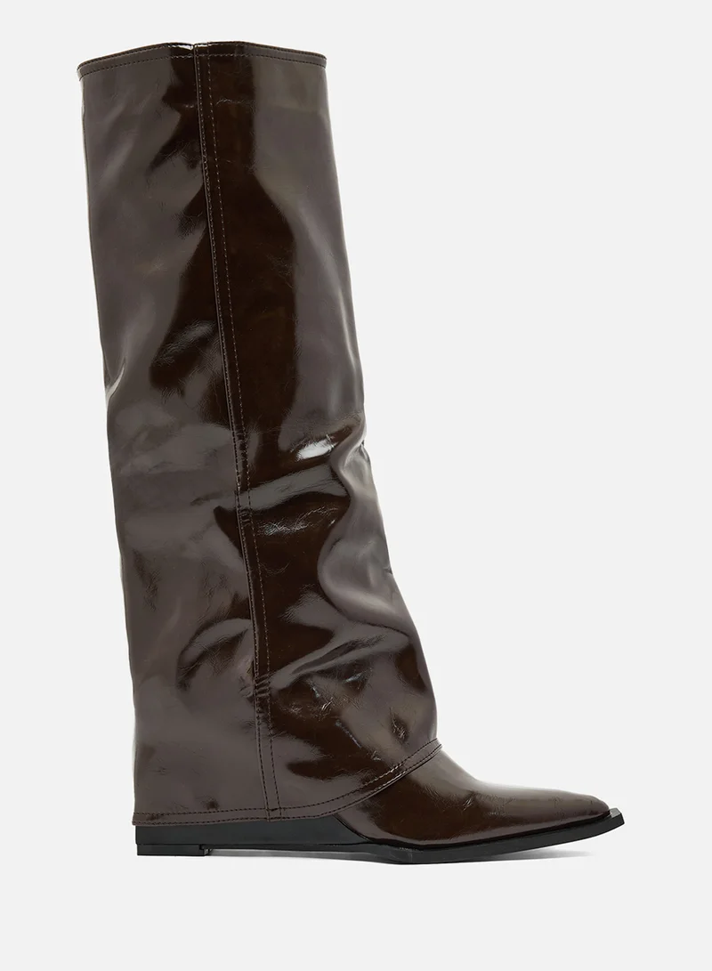 Ginger Pointed Toe Plaform Knee Boots