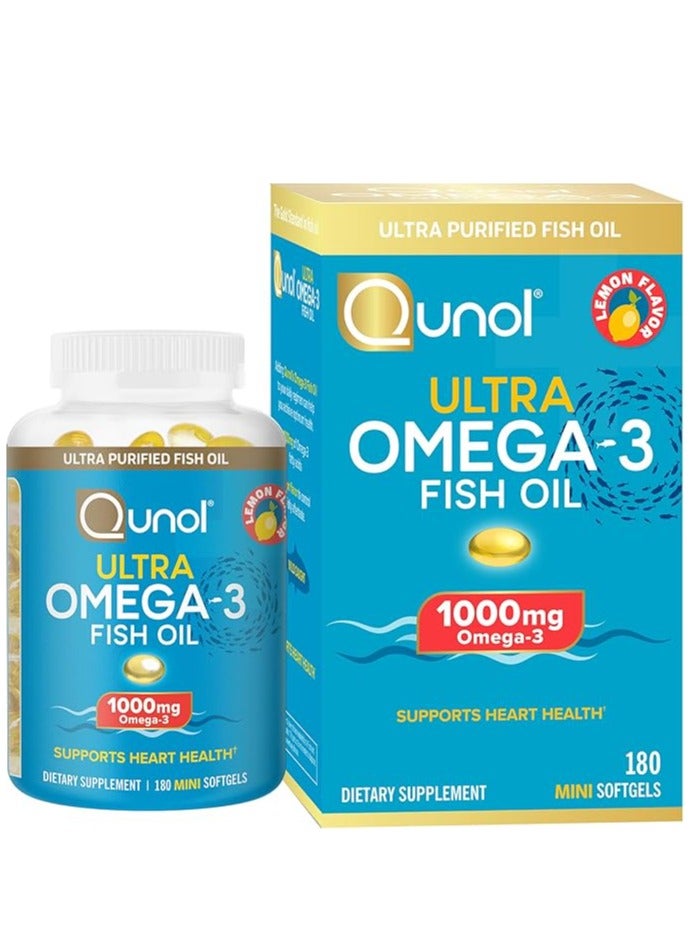 كونول زيت السمك ألترا أوميجا 3 1000 مجم، 180 كبسولة هلامية صغيرة