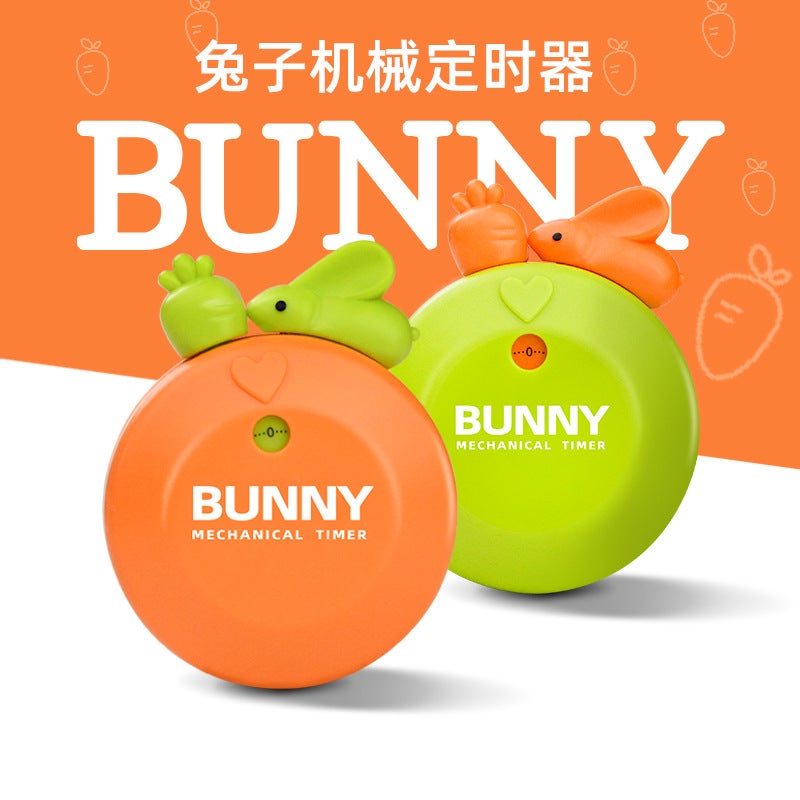 Children'S Cartoon Mechanical Timer Rabbit Squirrel Magnetic Mechanical Timer Student Timer Cooking Reminder - Image 2