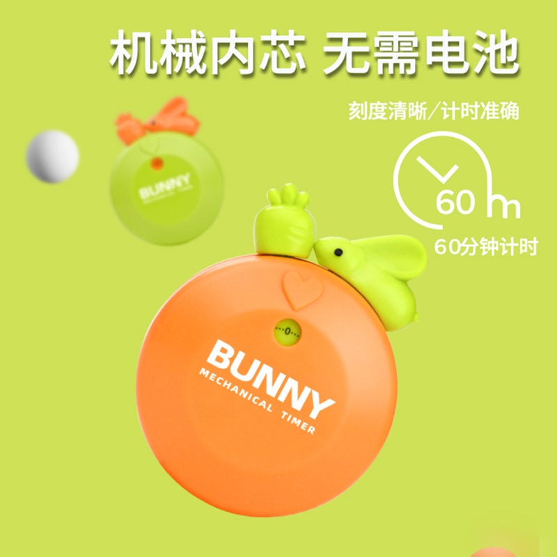 Children'S Cartoon Mechanical Timer Rabbit Squirrel Magnetic Mechanical Timer Student Timer Cooking Reminder - Image 3