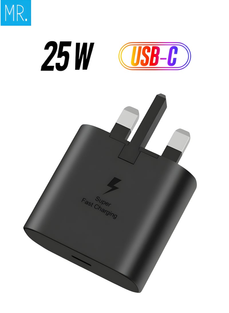 MR. 25W USB-C Super Fast Charger with Smart Protection – PD & PPS Adapter for Samsung Galaxy S24/S23/S22, A Series, Z Fold/Flip, Tab Series, and All USB-C Devices - Image 1