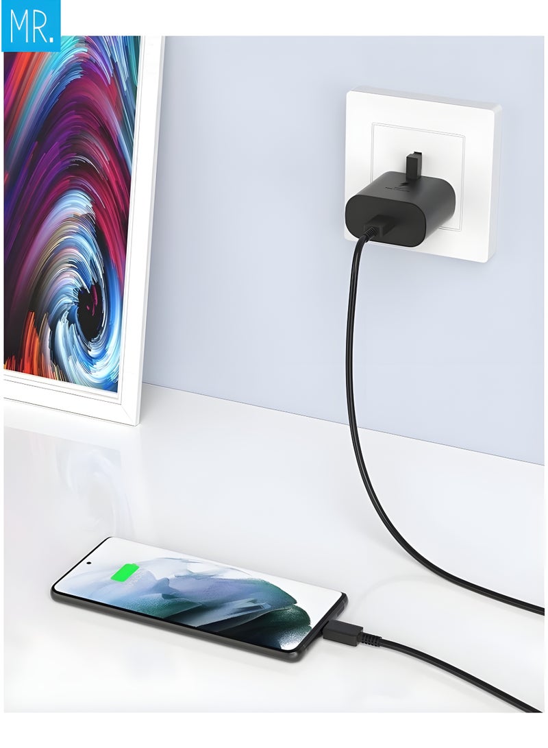 MR. 25W USB-C Super Fast Charger with Smart Protection – PD & PPS Adapter for Samsung Galaxy S24/S23/S22, A Series, Z Fold/Flip, Tab Series, and All USB-C Devices - Image 2