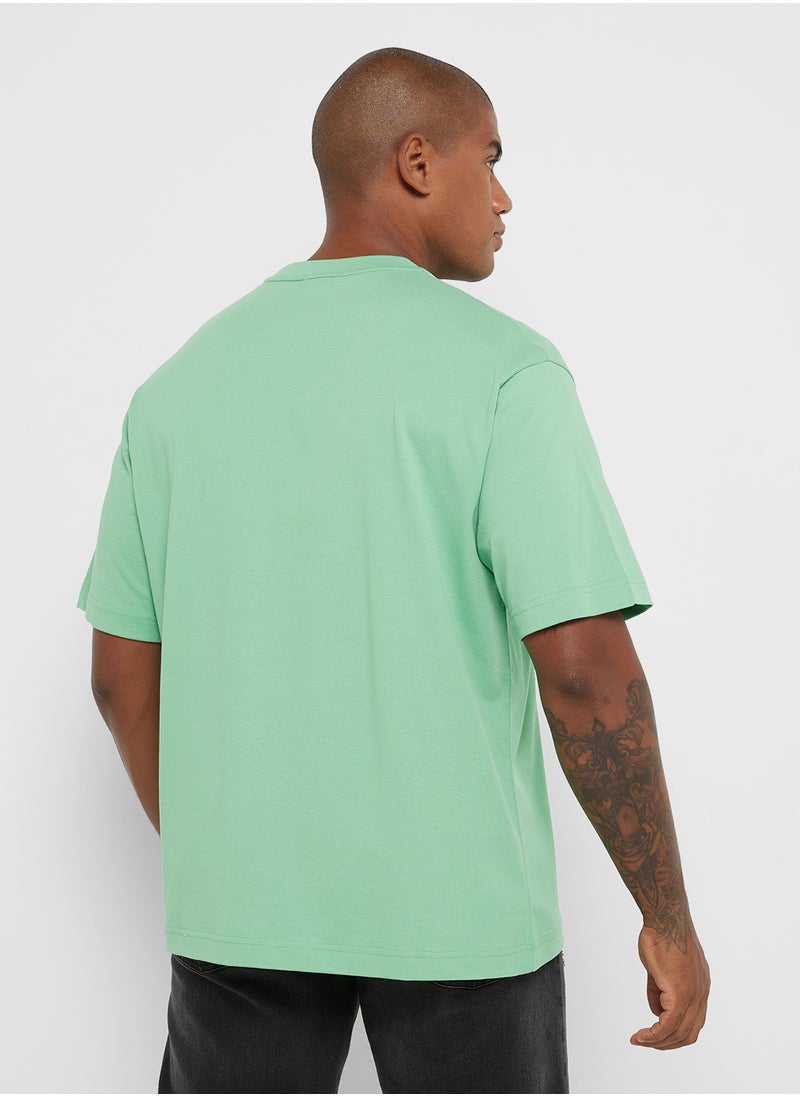 LACOSTE Logo Graphic Crew Neck Short Sleeve T-Shirt  - Image 2