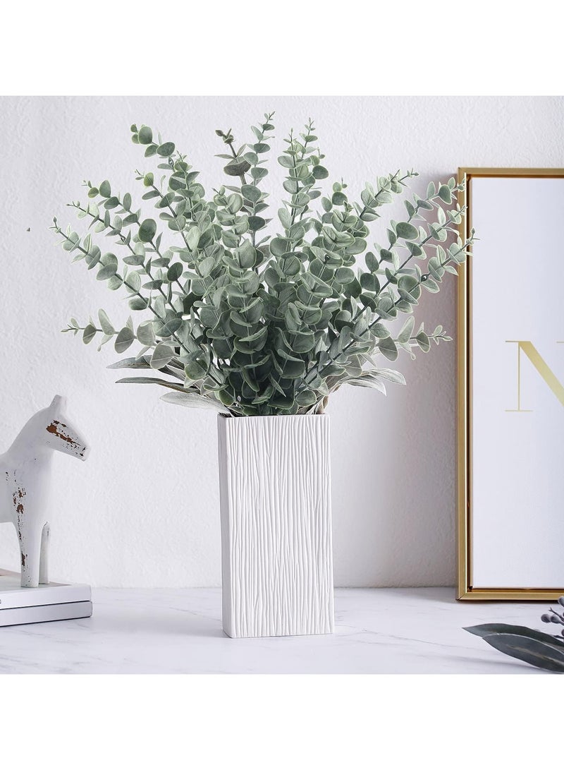 Used For Shelves, Office Desks, Bathrooms, Farmhouse Rooms, Coffee Tables, And Home Decor. Eucalyptus Simulation Flower With Vase Bonsai - Image 4