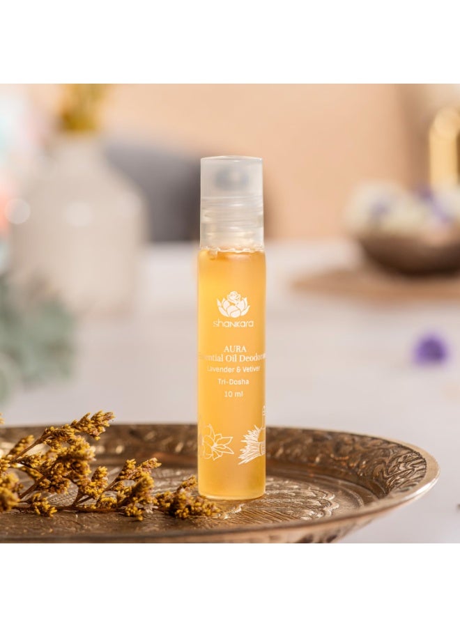 Shankara Aura Lavender and Vetiver Roll-On Oil Deodorant, With Pure Essential Oils, Natural Aromatherapy Fragrance for Long-Lasting Freshness (10ml) - Suitable for Men and Women, All Skin Types, Chemical-Free - Image 4