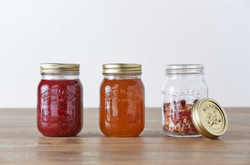 Kilner Premium 3 x 500ml Airtight Glass Preserve Jar Set for Pickles, Sauces | Leakproof, Dishwasher Safe Food Storage Containers for Kitchen - Image 4