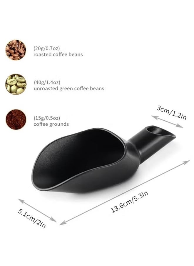 RongXin - Coffee Bean Weighing Tray Ceramic 20g Coffee Bean Measuring Spoon for Scooping Coffee Beans, Coffee Grounds, Tea Powder, Milk Powder, Sugar, Backing Powder, Protein Powder（Black） - Image 1