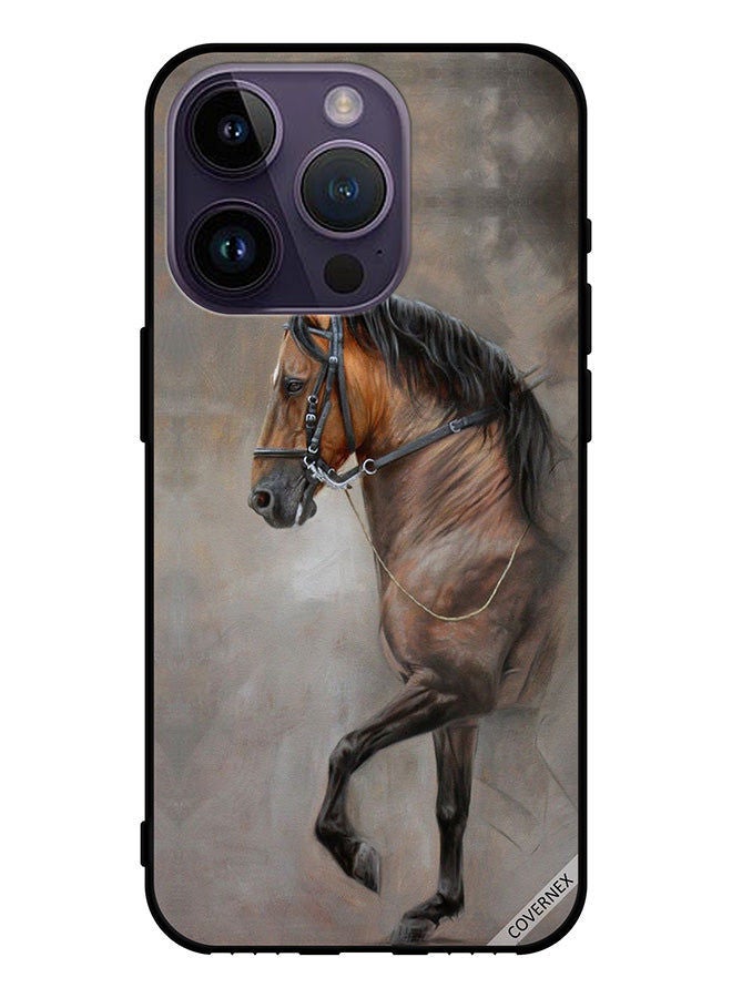Covernex Protective Case Cover For Apple iPhone 14 Pro Vintage Picture Of Horse - Image 1