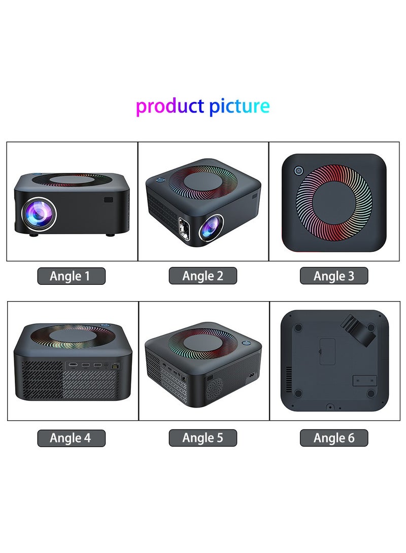 general Smart Projector X5 Full HD Portable Projector 1080P 4K HDR10+Technology / 3D Display / 400Ansi / Unique Speaker Cavities / Multiple Compatible Interfaces HD: Game Machine, TV Box, Laptop; USB: Mouse, Keyboard, U-disk; Earphone: Earphone, Audio Device, Speaker; Ethernet: Network Cable / RAM 4GB+ROM 64GB - Image 2