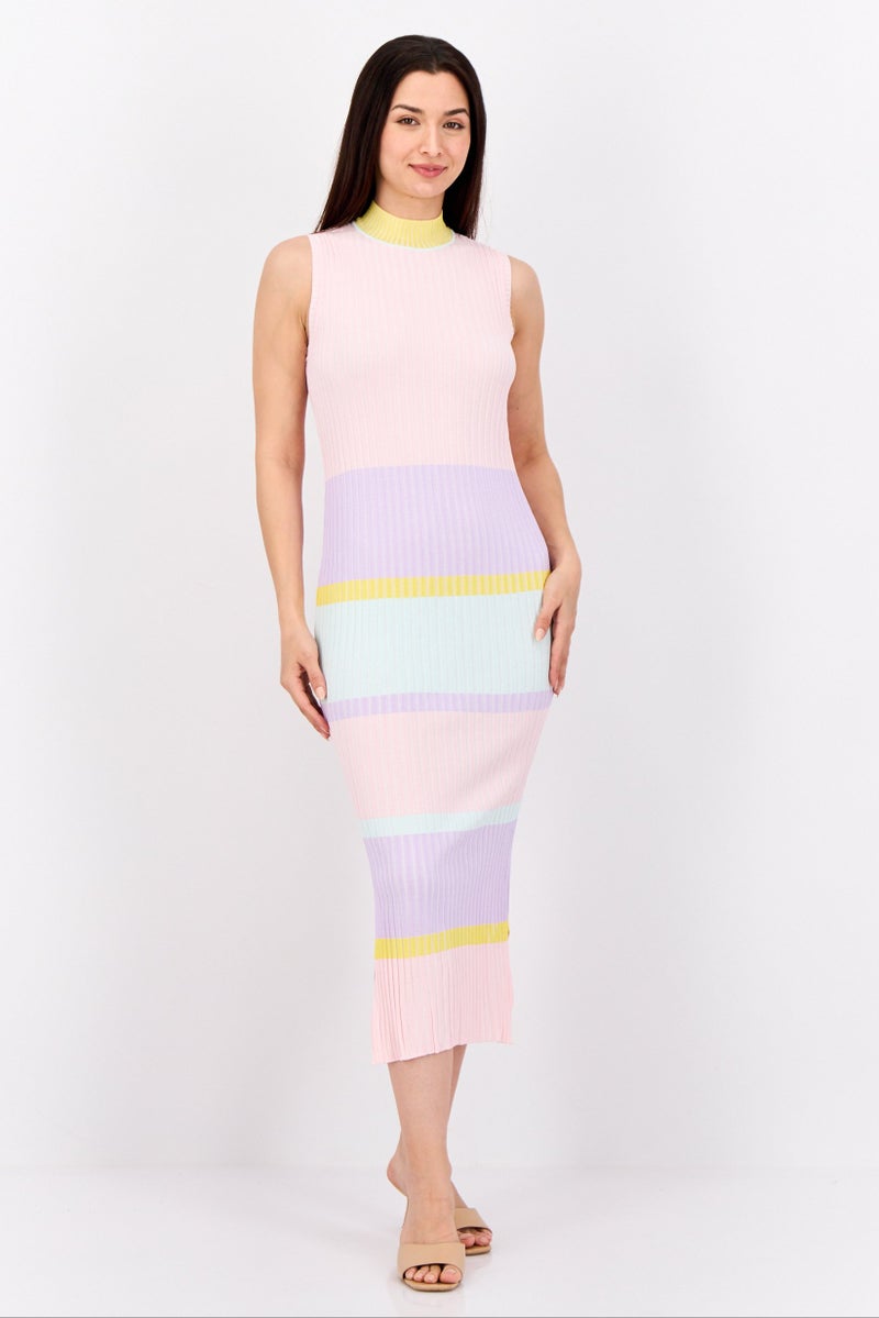 ESPRIT فستان ميدي مزخرف للنساء، متعدد الألوان - Image 1