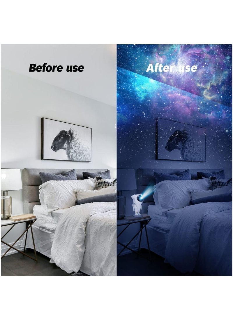 Houmt - Star Projector Night Light with Timer, Remote Control and 360°Adjustable Design, Astronaut Nebula Galaxy Night Light - Image 1