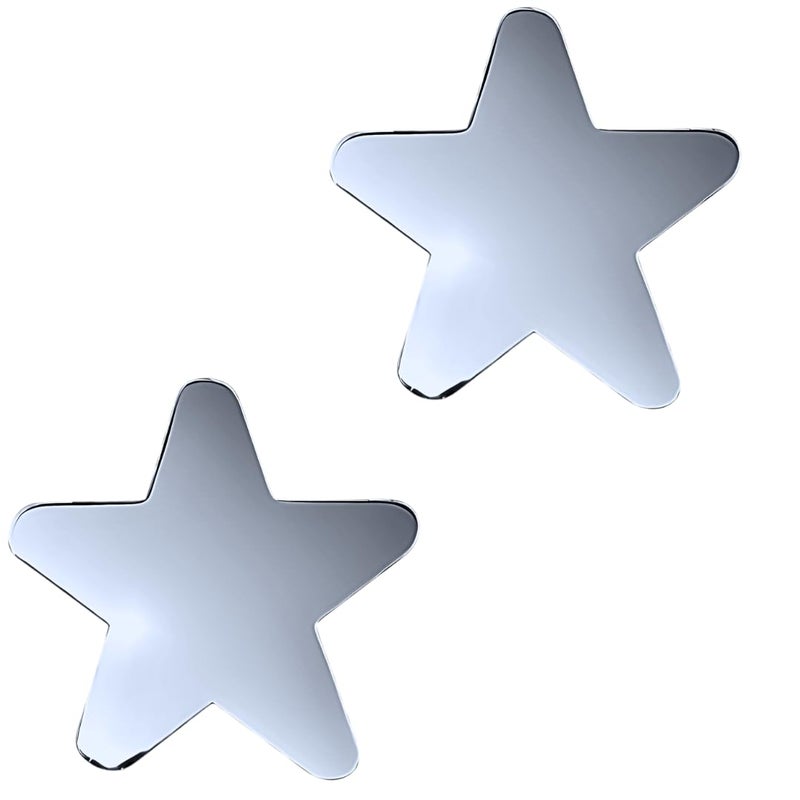 Labworld Silver Shinny Mirror Star Badge Clip for Performance Medal Ceremony Appreciation Award for School Classroom Use - Image 2