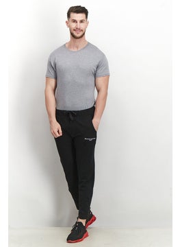 Gazzarrini Men Regular Fit Drawstring Printed Pants, Black  - Image 3