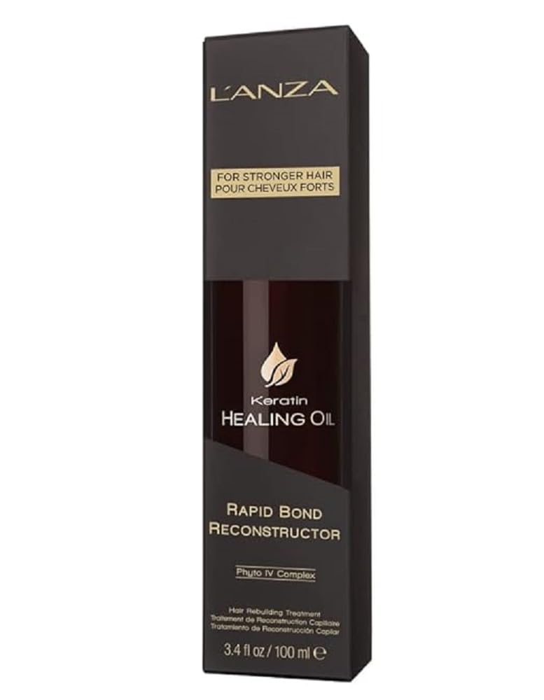 LANZA Rapid Bond Reconstructor Keratin Healing Oil Hair Care Bond Restore Treatment Phyto IV Complex Hair Repair Treatment for Damaged Hair Dry Hair Vegan Hair Split End Repair Serum 34Fl Oz