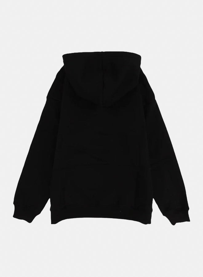 بلاي مور هودي أسود مطبوع بأكمام طويلة للشباب – للاطفال - Image 2