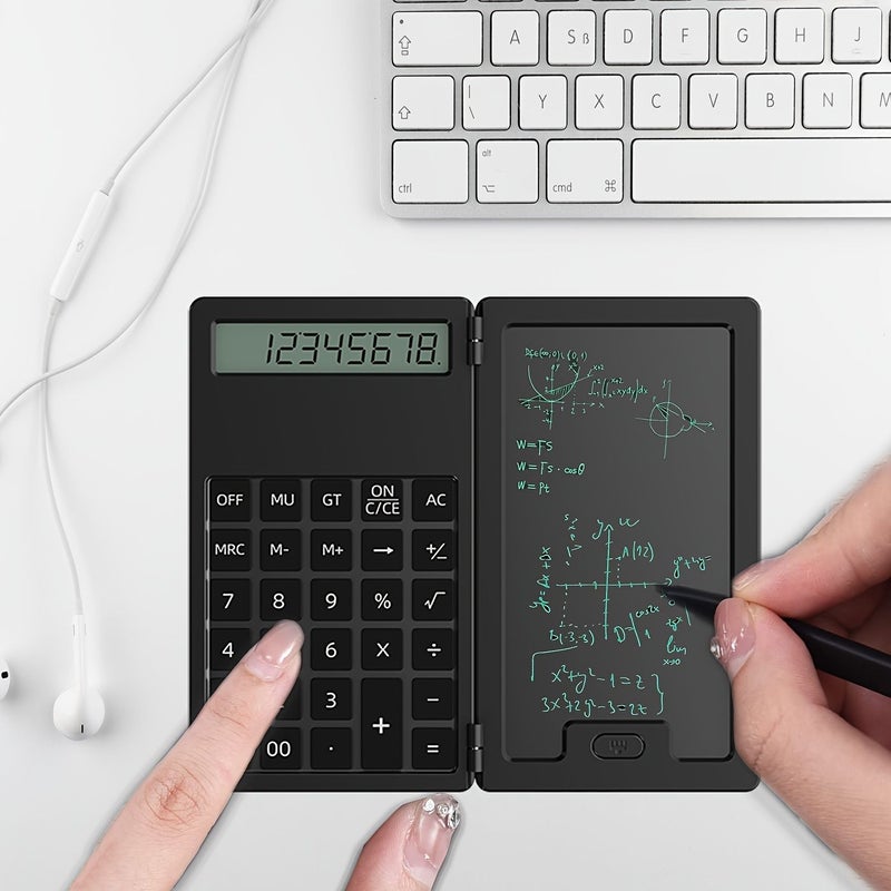 آلة حاسبة كاكي مع لوحة كتابة LCD شاشة عرض كبيرة 12 رقماً - Image 3