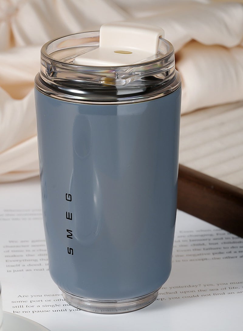 smeg Travel Coffee Mug, 320ml Insulated Beverage Cup With Leakproof Lid, Long Lasting Coffee Tumbler With Lid And Straw, Travel Coffee Thermos - Image 1